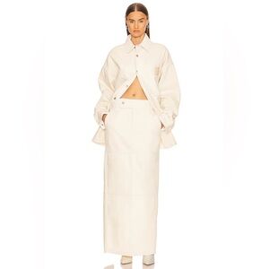 HELSA Ecru Denim Maxi Skirt size XS